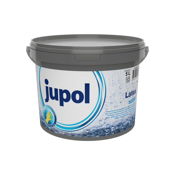 JUB JUPOL Latex satin bílá latexová omyvatelná malířská barva na zeď 5 l
