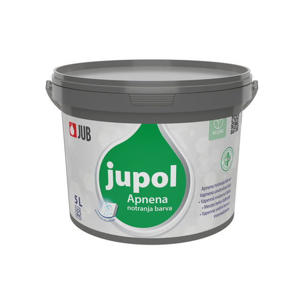 JUB JUPOL bílá vápenná interiérová malířská barva na zeď 5 l