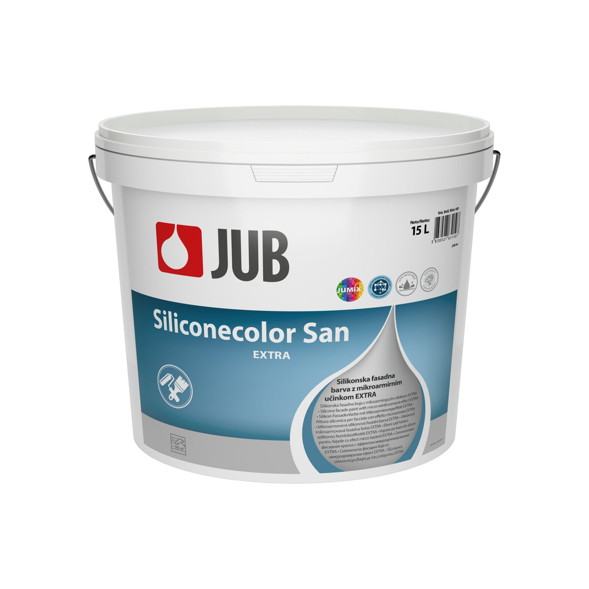 JUB SILICONECOLOR San extra mikroarmovaná silikonová fasádní barva 15 l