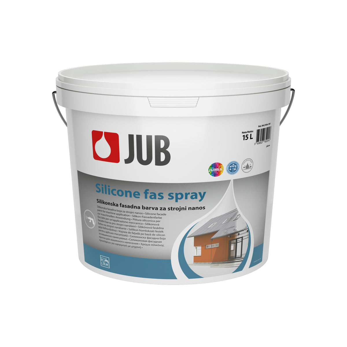 JUB Silicone fas spray silikonová fasádní barva pro strojní nanášení 15 l