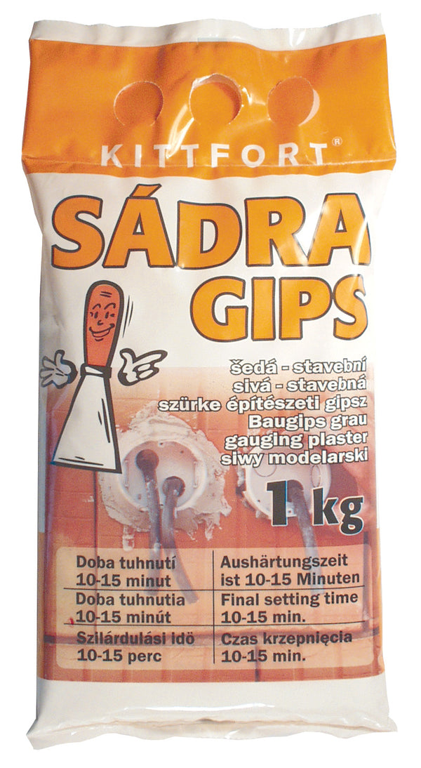 KITTFORT Šedá stavební sádra na zeď 1 kg