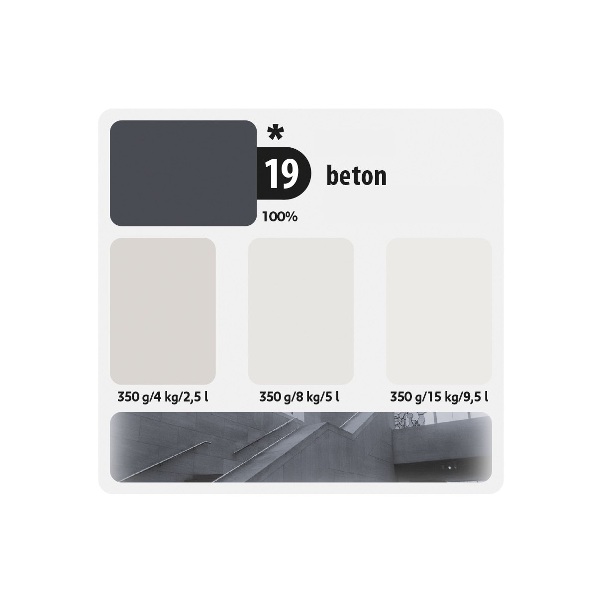 KITTFORT COLORLINE tónovací a malířska barva 2v1 - 19 - Beton
