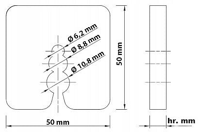 KLIMAS Wkret-met Distanční podložky 50x50mm - PVC