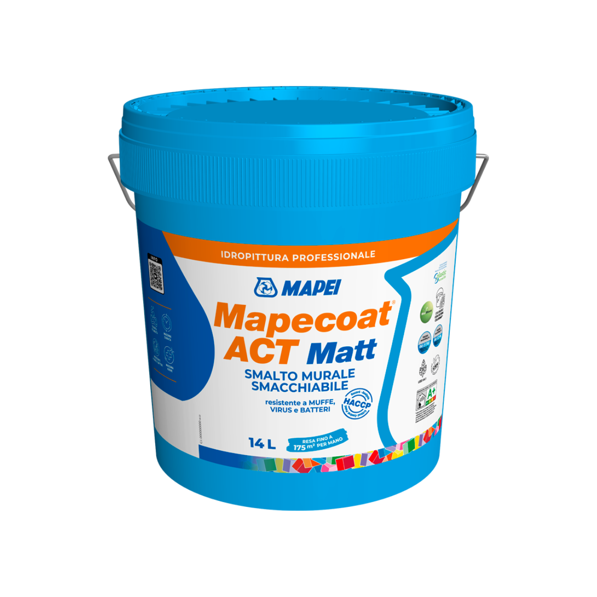 MAPEI Mapecoat ACT Matt interiérová protiplísňová barva na zeď 4 l 14 l