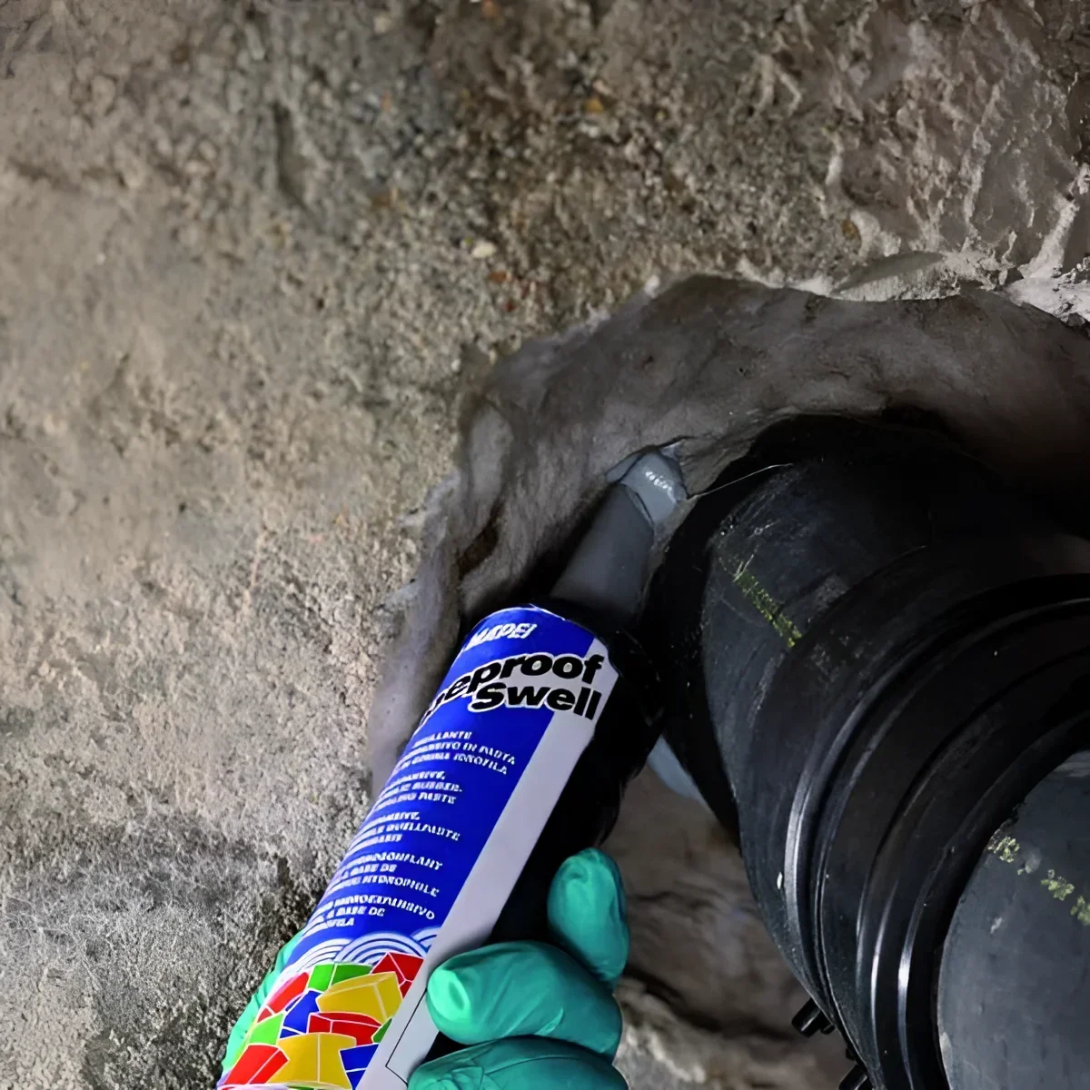 MAPEI Mapeproof Swell hydroexpanzivní pasta proti průnikům vody aplikace