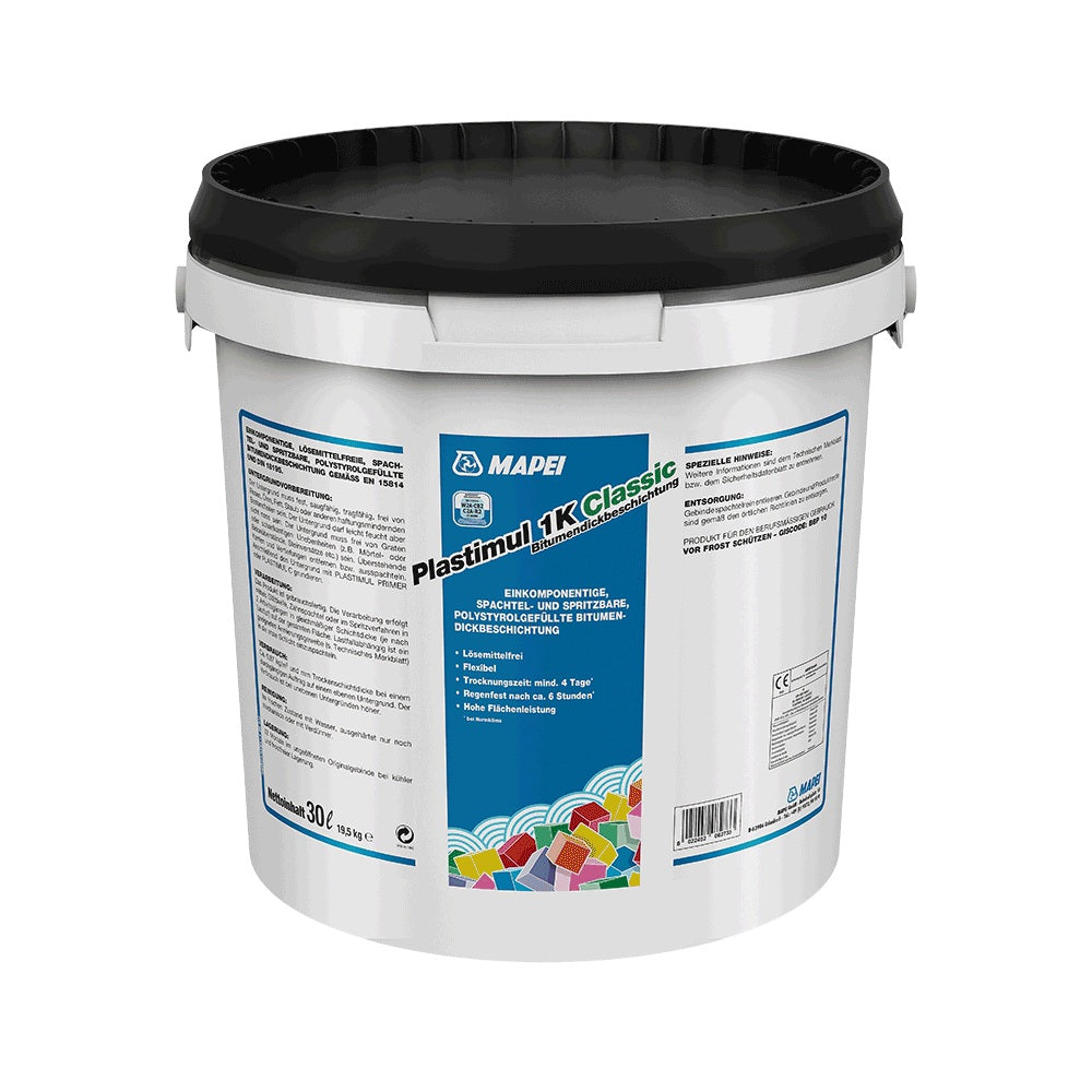 MAPEI Plastimul 1K Classic jednosložková bitumenová izolační emulze na základy