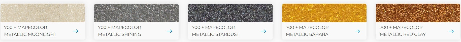 MAPEI Mapecolor Metallic metalický pigement do epoxidových nátěrů barevné odstíny