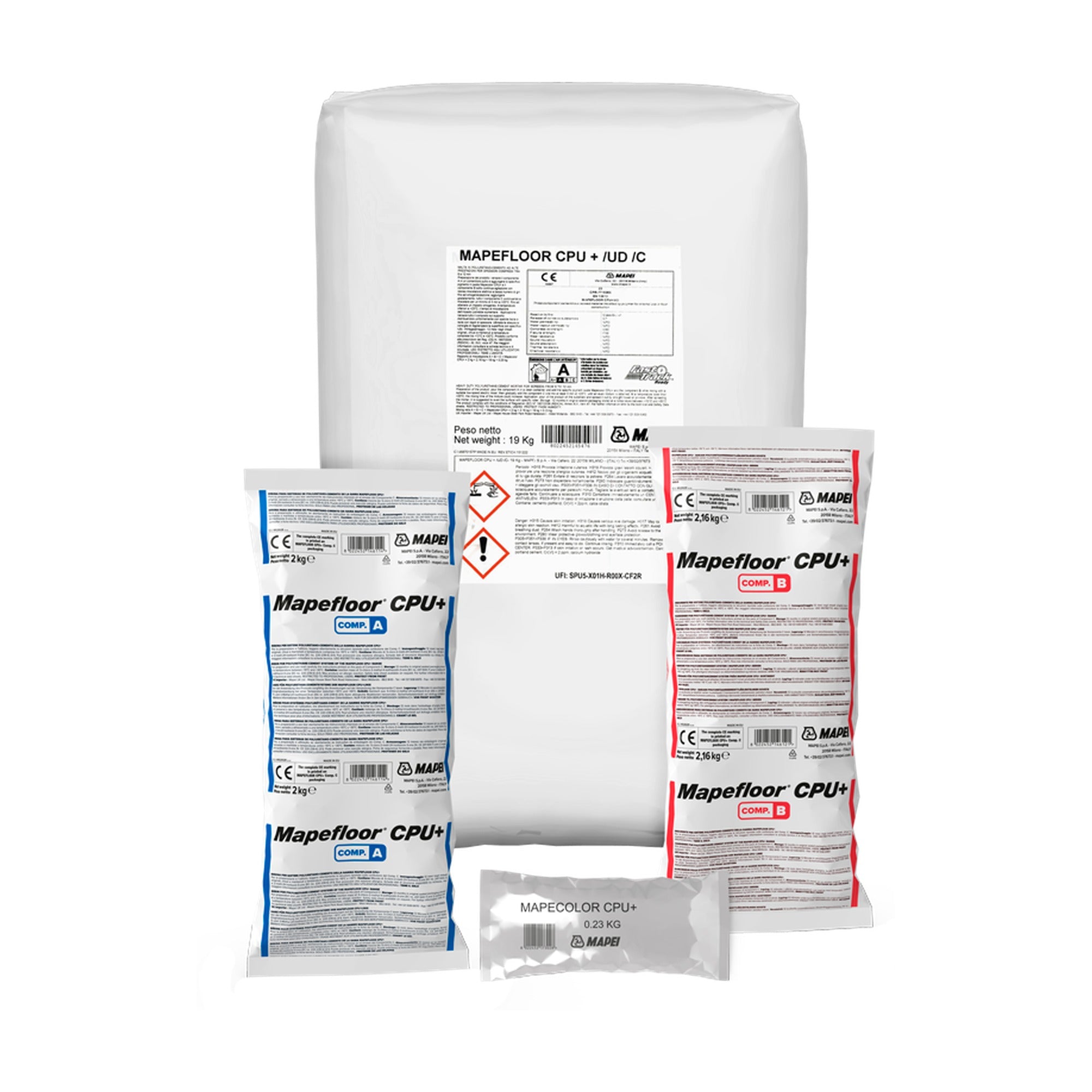 MAPEI Mapefloor CPU+/UD polyuretan-cementová malta na průmyslové podlahy 6 - 12 mm 23,16 kg