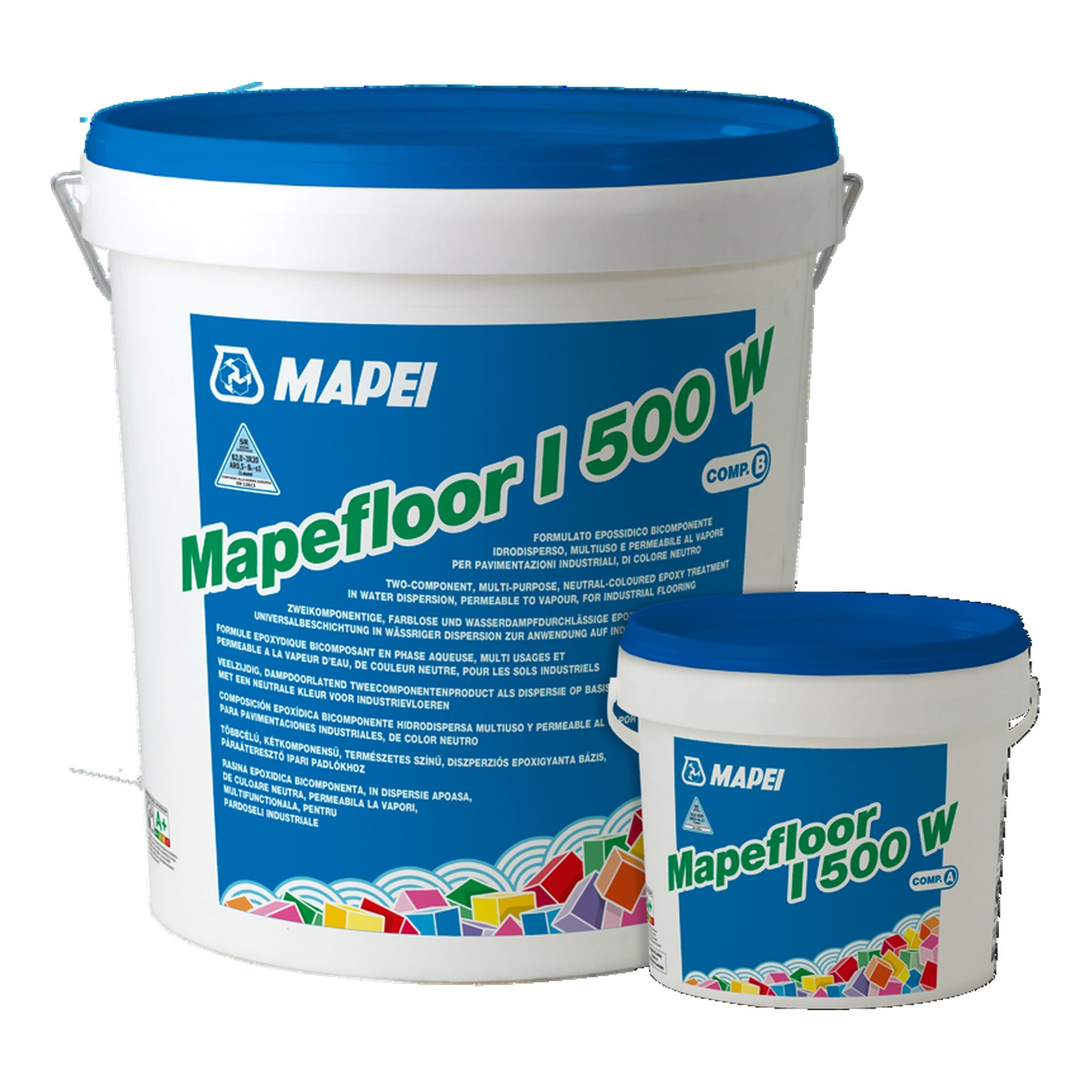MAPEI Mapefloor I 500 W dvousložková epoxidová stěrka ve vodní disperzi na průmyslové podlahy 26 kg