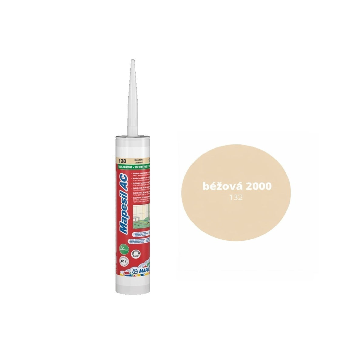 MAPEI Mapesil AC silikonový těsnící tmel na dilatační spáry 132 béžová 2000