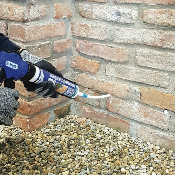MAPEI Mapestop Cream injektážní krém pro sanaci vzlínající vlhkosti zdiva aplikace