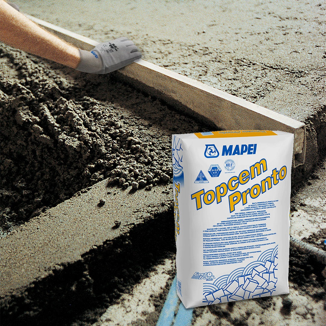 MAPEI Topcem Pronto cementová směs na potěry aplikace