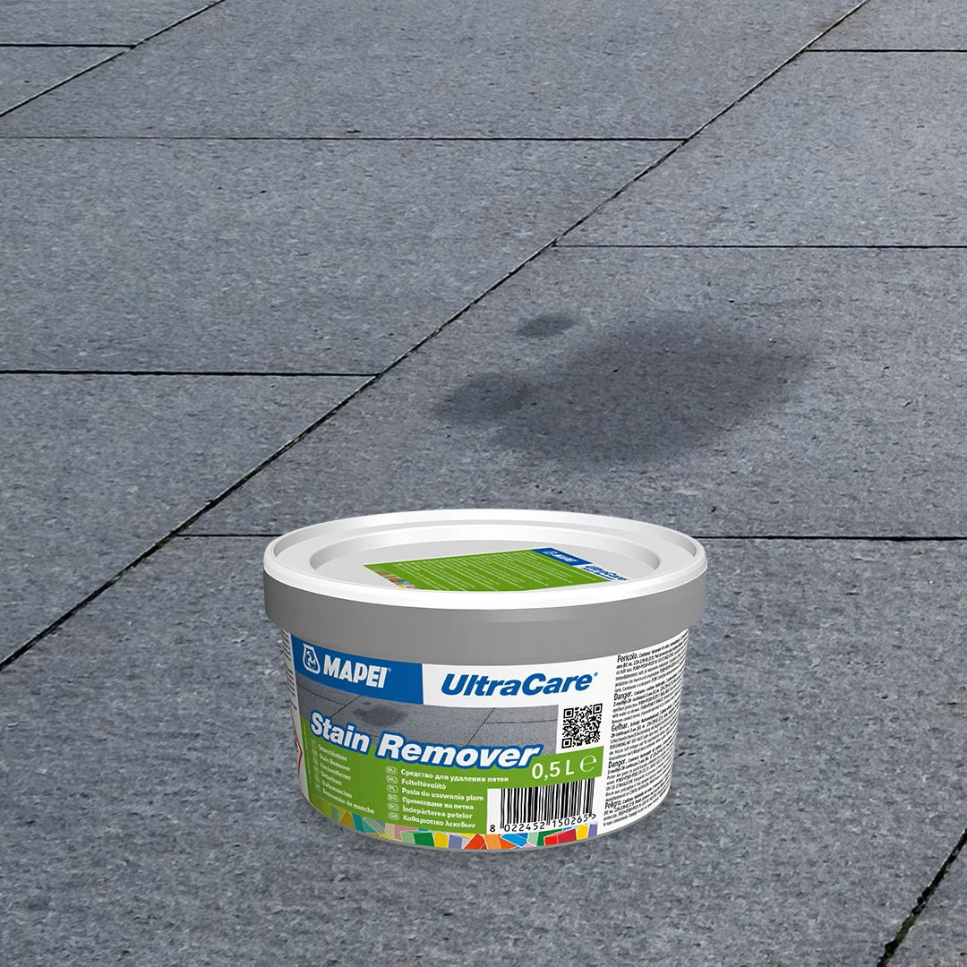 MAPEI UltraCare Stain Remover profesionální odstraňovač skvrn z dlažby, obkladů a kamene aplikace