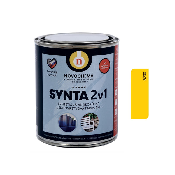 NOVOCHEMA SYNTA 2v1 syntetická antikorozní jednovrstvá barva 2v1 žlutá