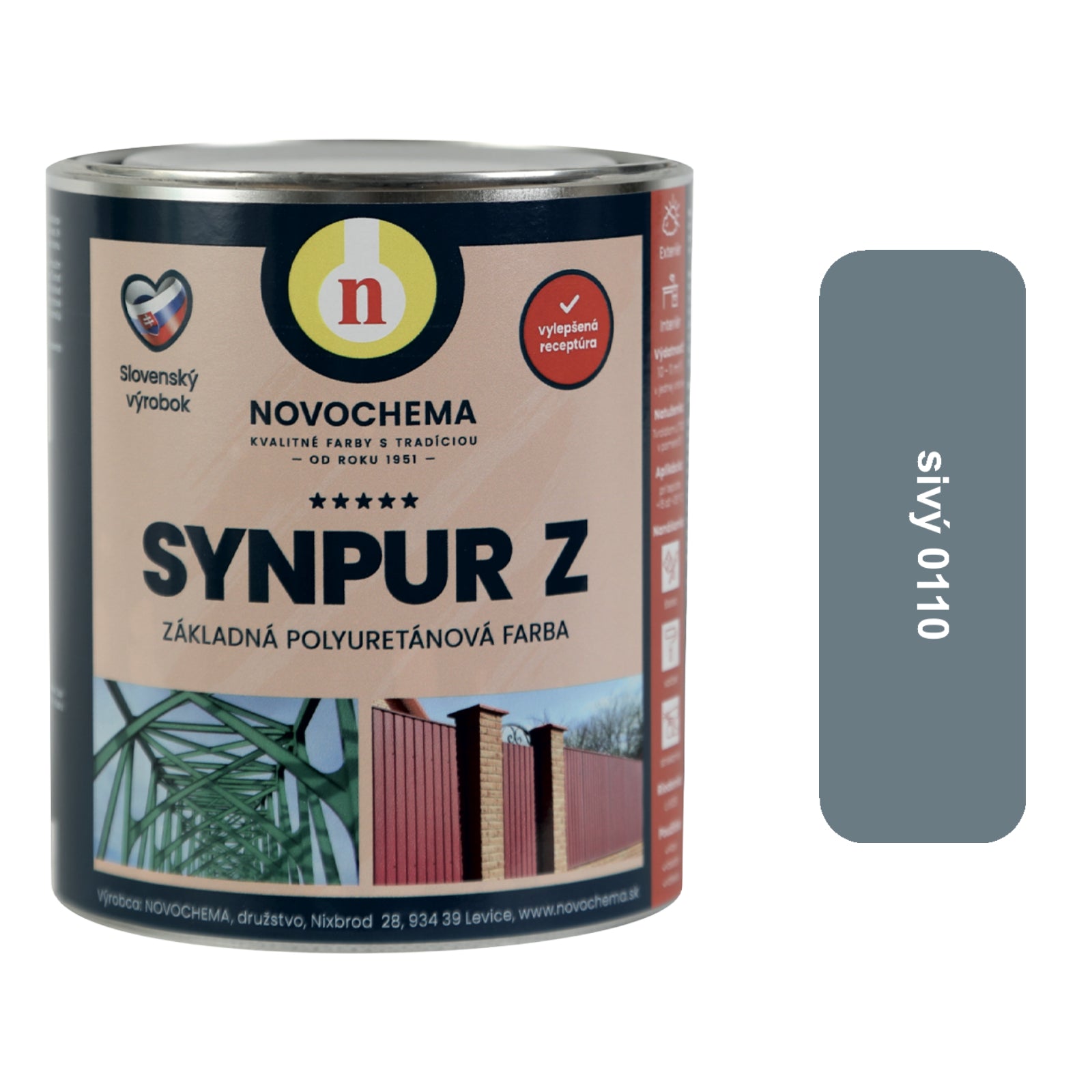 NOVOCHEMA SYNPUR Z polyuretanový dvousložkový základní nátěr - 0100 Bílá