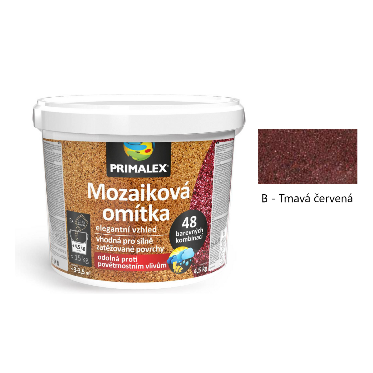 PRIMALEX Mozaiková omítka - B - Tmavá červená