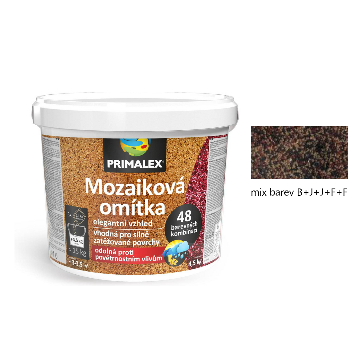 PRIMALEX Mozaiková omítka - mix barev B+J+J+F+F