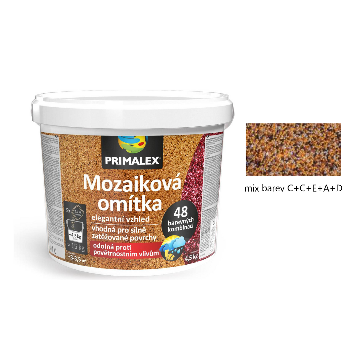 PRIMALEX Mozaiková omítka - mix barev B+J+J+F+F