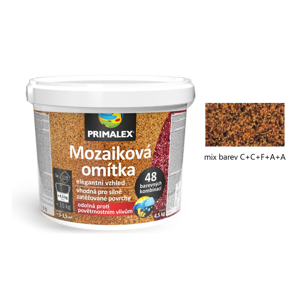 PRIMALEX Mozaiková omítka - mix barev C+C+E+A+D