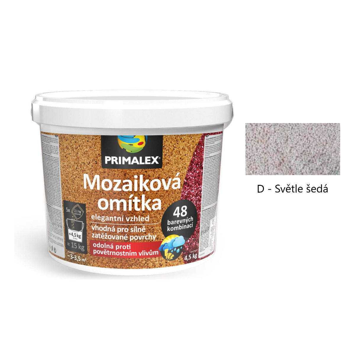 PRIMALEX Mozaiková omítka - D - Světle šedá
