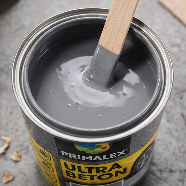 PRIMALEX ULTRA BETON Protiskluzová voděodolná barva na beton_otevřená plechovka cement grey
