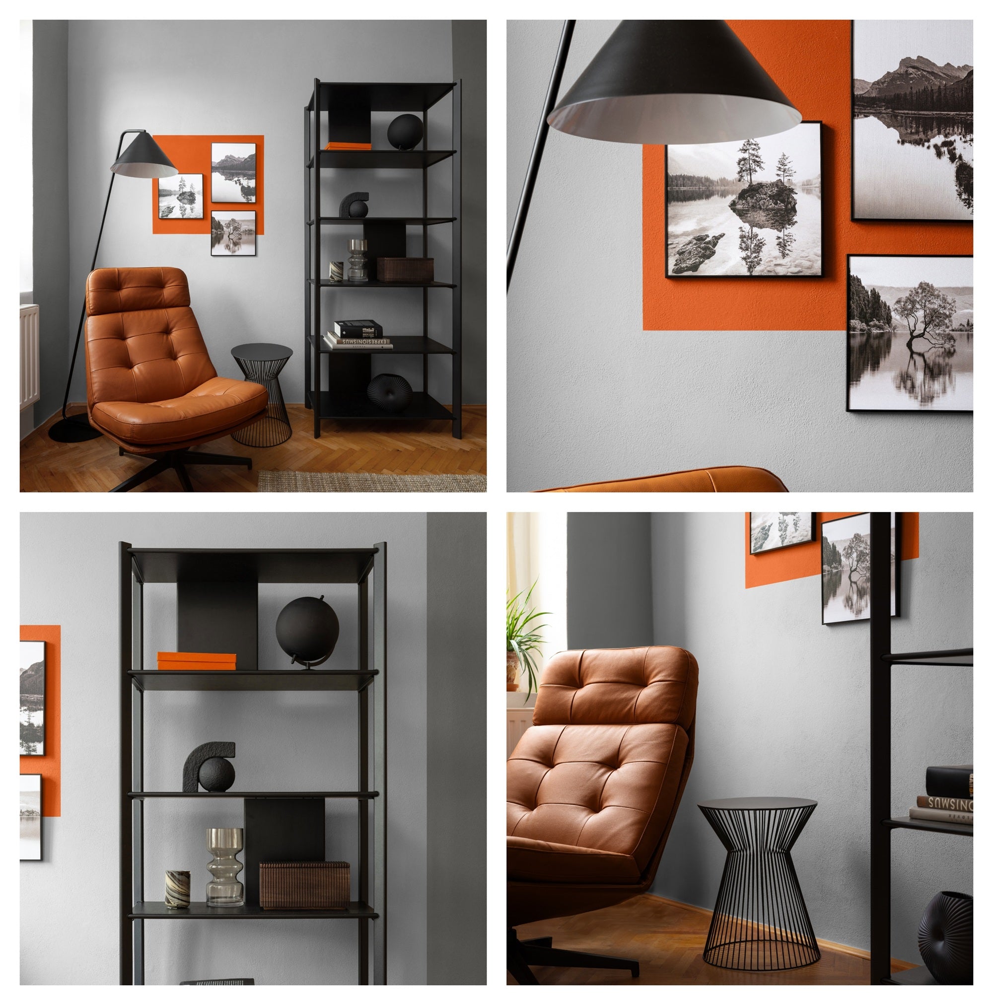 PRIMALEX ceramic – inspirace barvou zdi: šedofialová ložnice s růžovými akcenty