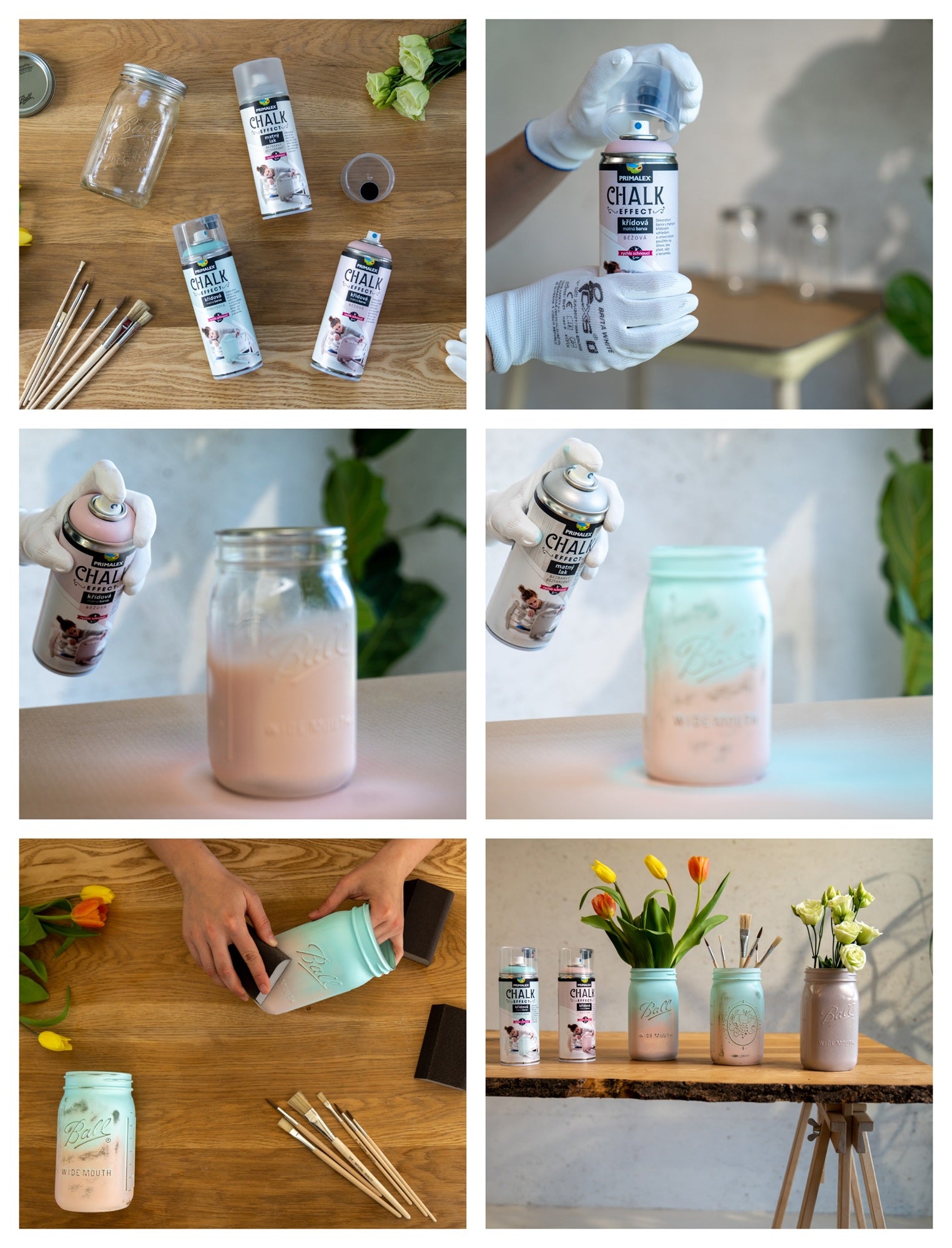 PRIMALEX CHALK EFFECT – servírovací podnos na nožičkách v pastelové barvě