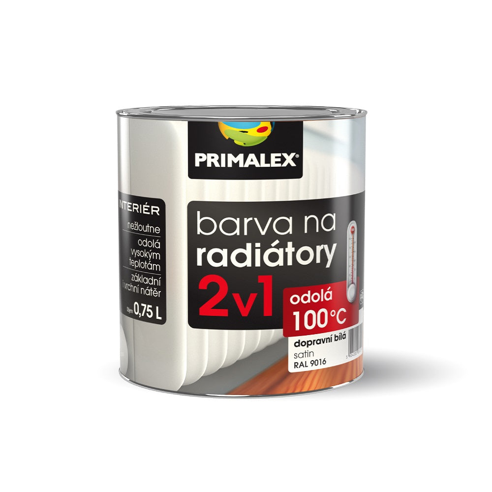 PRIMALEX barva na radiátory bílá 2v1 0,75 l