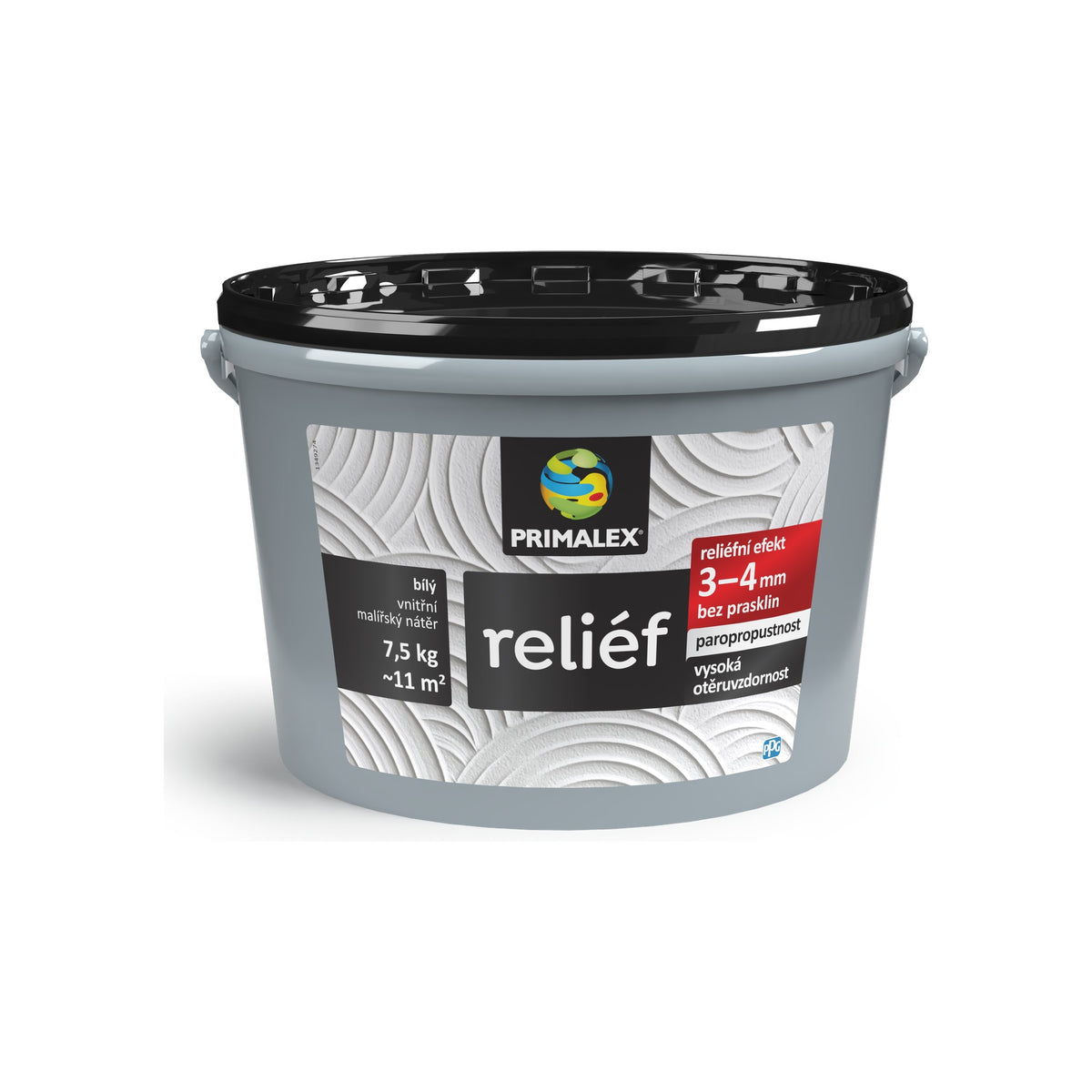 PRIMALEX reliéf bílá strukturovaná barva na zeď 7,5 kg