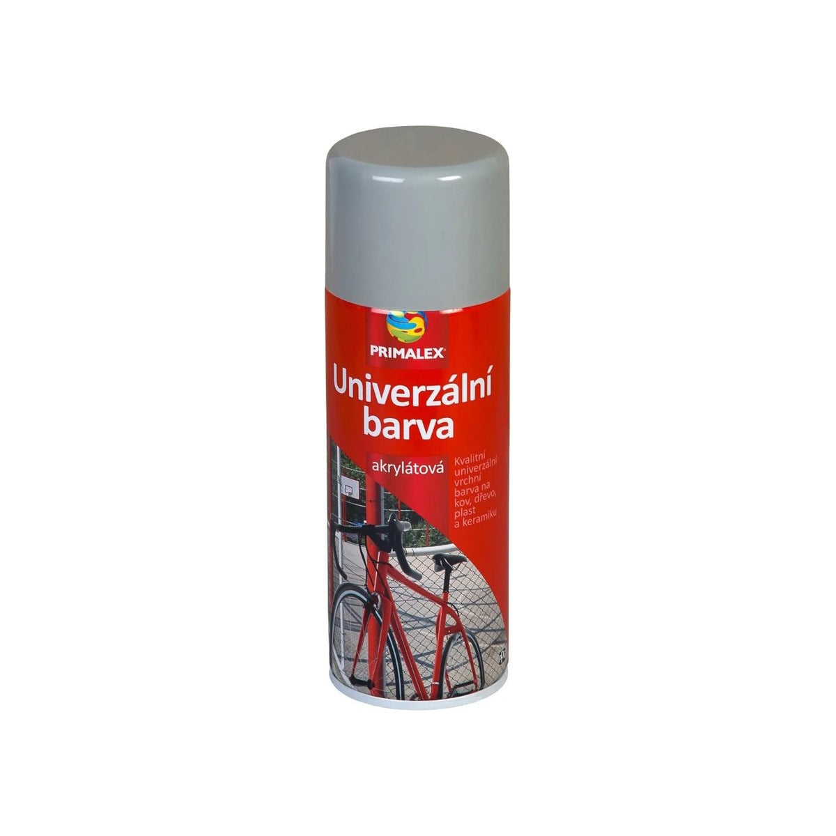 PRIMALEX Univerzální akrylátová barva ve spreji 400ml RAL7011 Siva ocelova