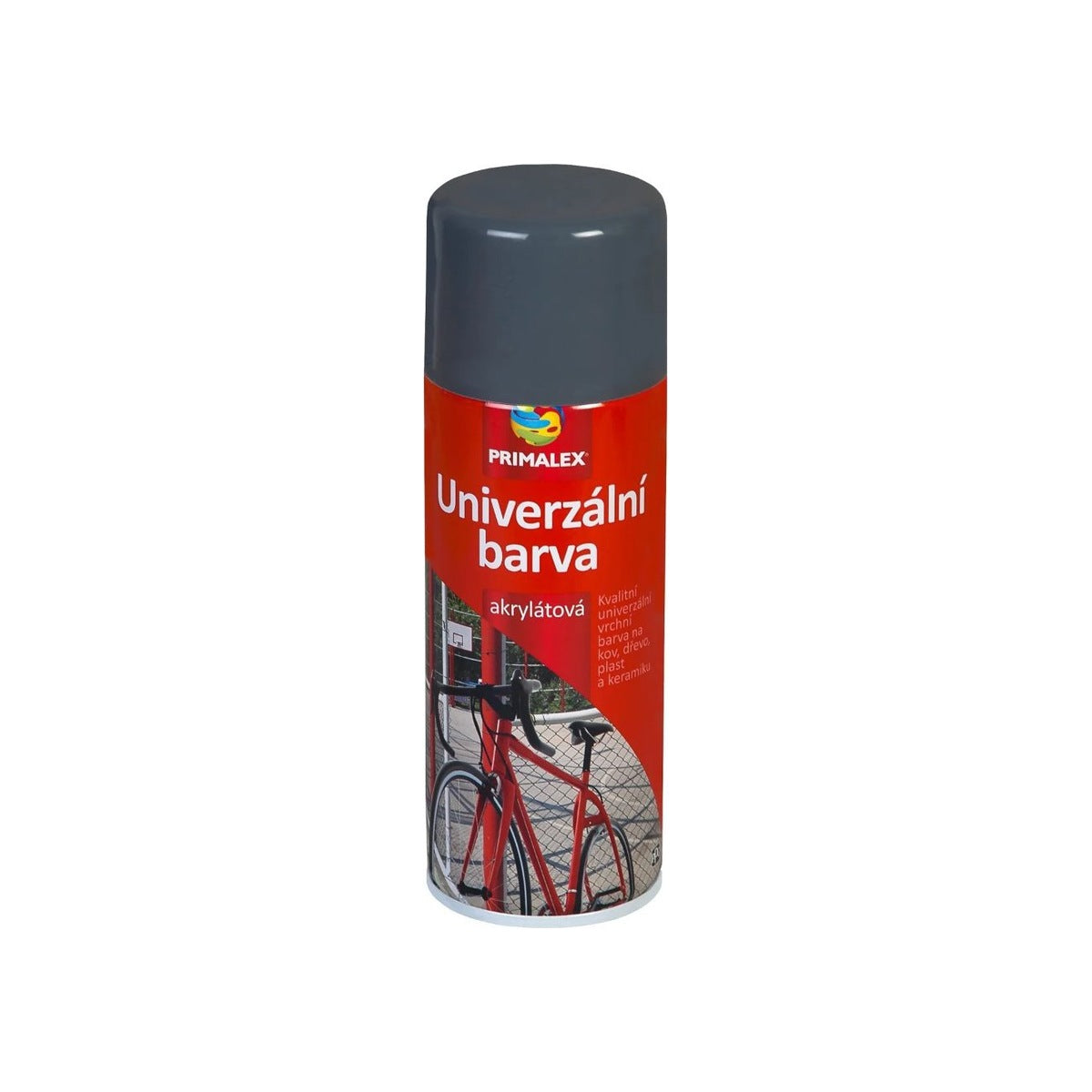 PRIMALEX Univerzální akrylátová barva ve spreji 400ml RAL7011 Siva ocelova