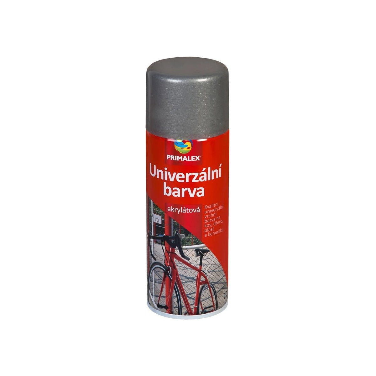 PRIMALEX Univerzální akrylátová barva ve spreji 400ml RAL9006 Biela hlinikova