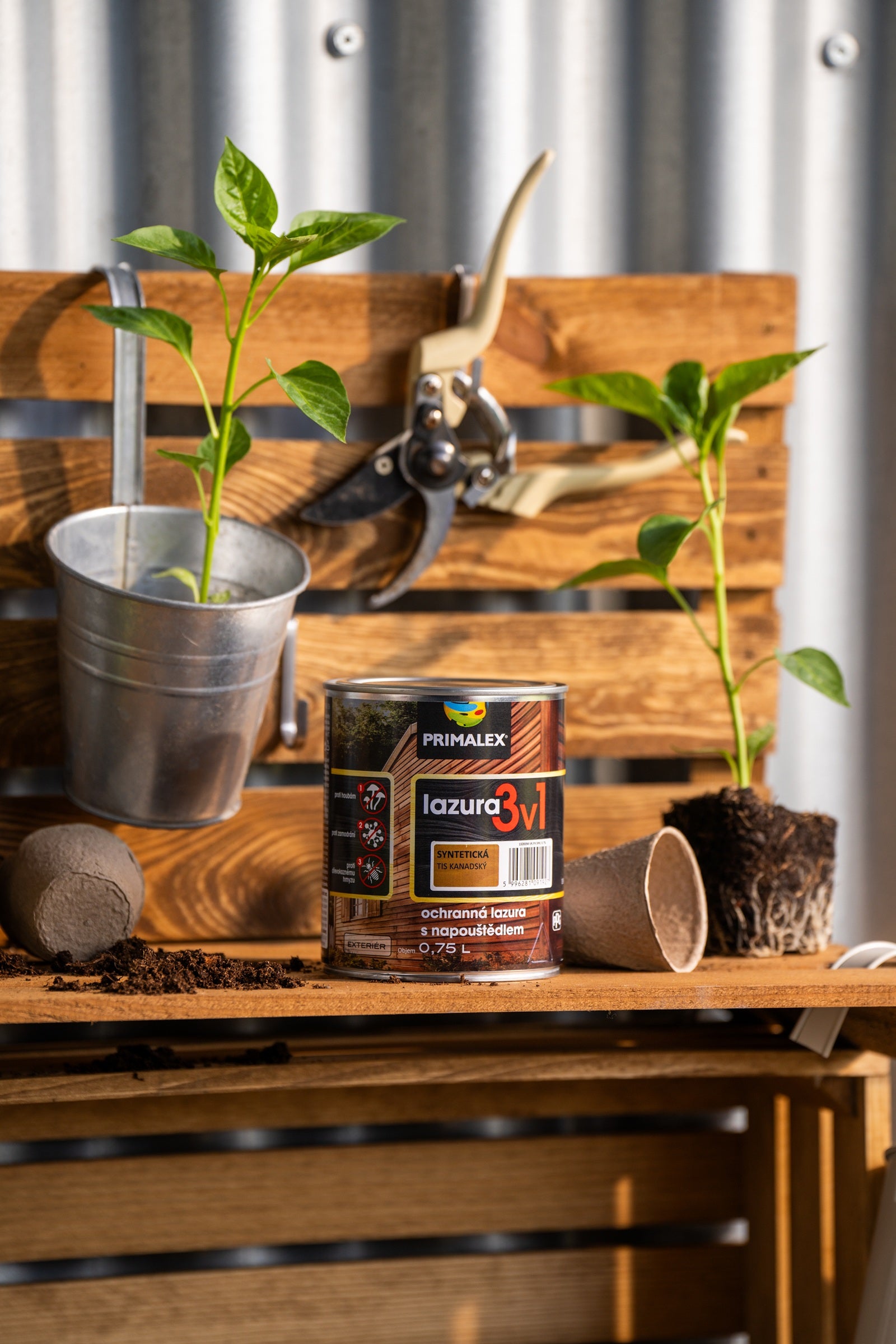PRIMALEX LAZURA & napouštědlo 3v1 na dřevo barevná 2,5 l