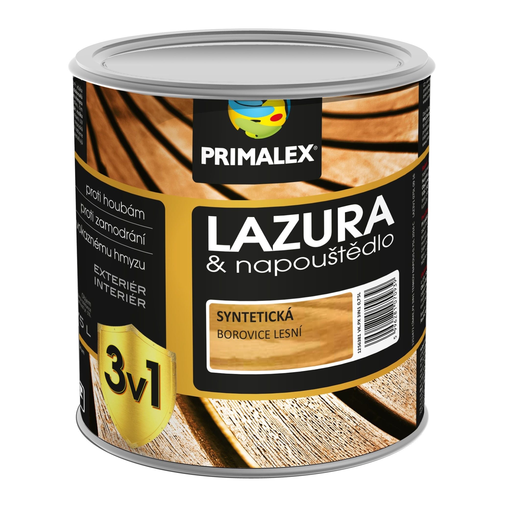 PRIMALEX LAZURA & napouštědlo 3v1 na dřevo barevná