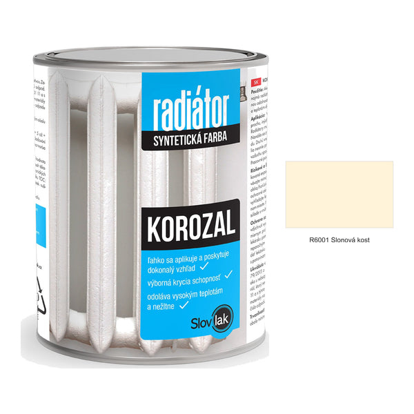 Slovlak KOROZAL RADIÁTOR syntetická lesklá barva na radiátory do 80 °C - R6001 Slonová kost