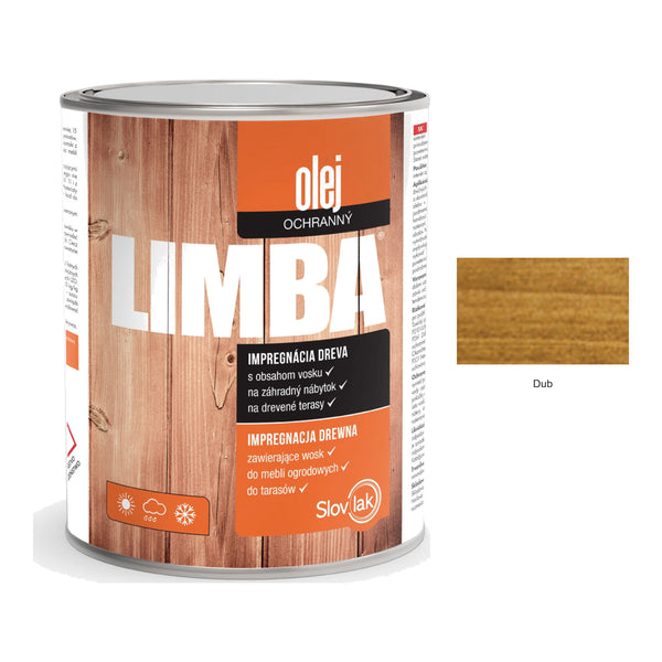 Slovlak LIMBA impregnační olej na dřevo na bázi lněného oleje s voskem - Dub