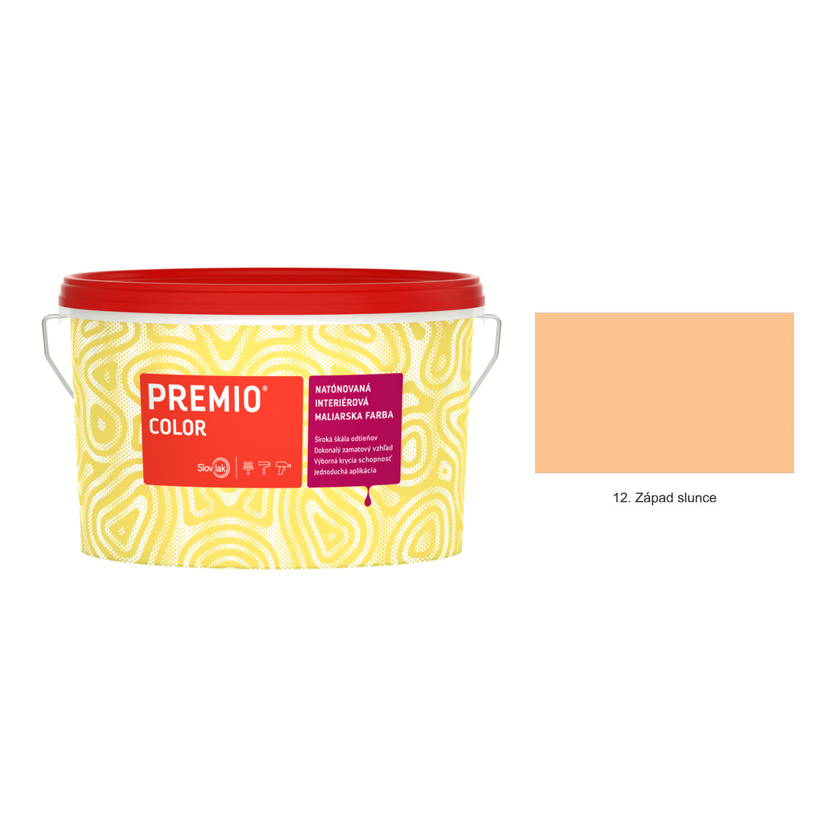Slovlak PREMIO COLOR natónovaná interiérová malířská barva na zeď - 12. Západ slunce