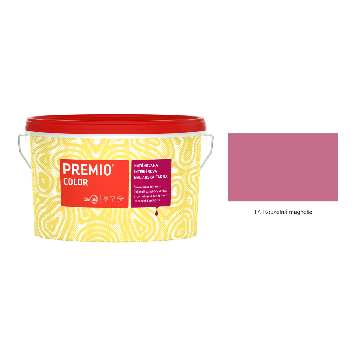 Slovlak PREMIO COLOR natónovaná interiérová malířská barva na zeď - 17. Kouzelná magnolie