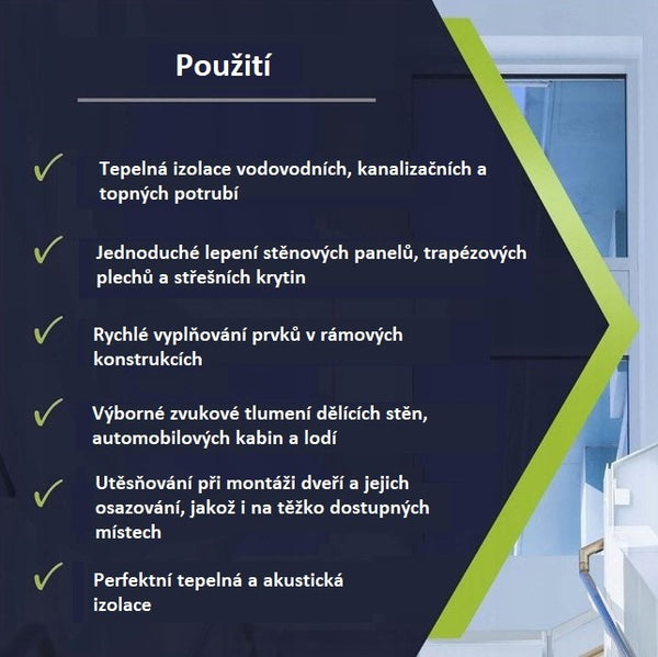 TYTAN Lexy 60 nízkoexpanzí montážní PUR pěna trubičková 860 ml_použití
