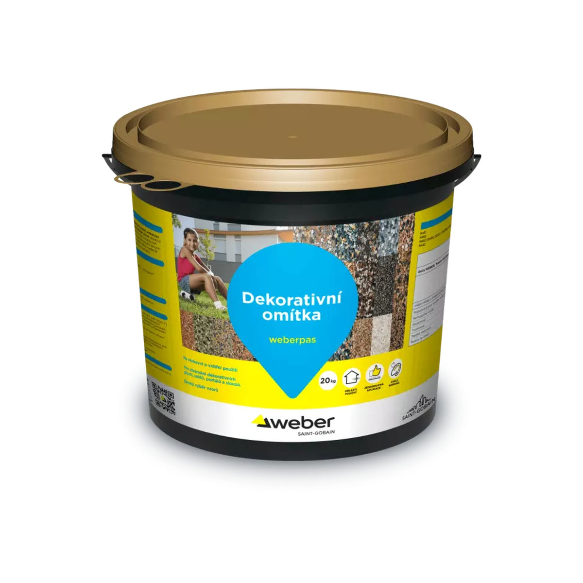 Weber weberpas sandstone fasádní designová omítka s imitací pískovce 20 kg