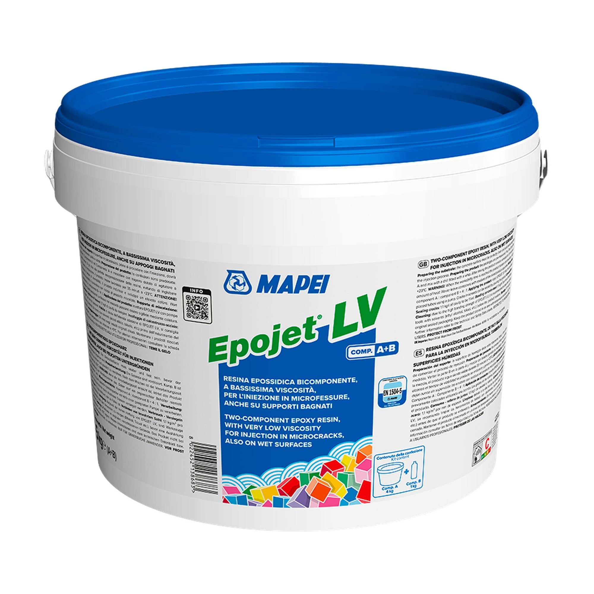 MAPEI Epojet LV dvousložková epoxidová pryskyřice s velmi nízkou viskozitou pro injektáž mikrotrhlin 2.5 kg