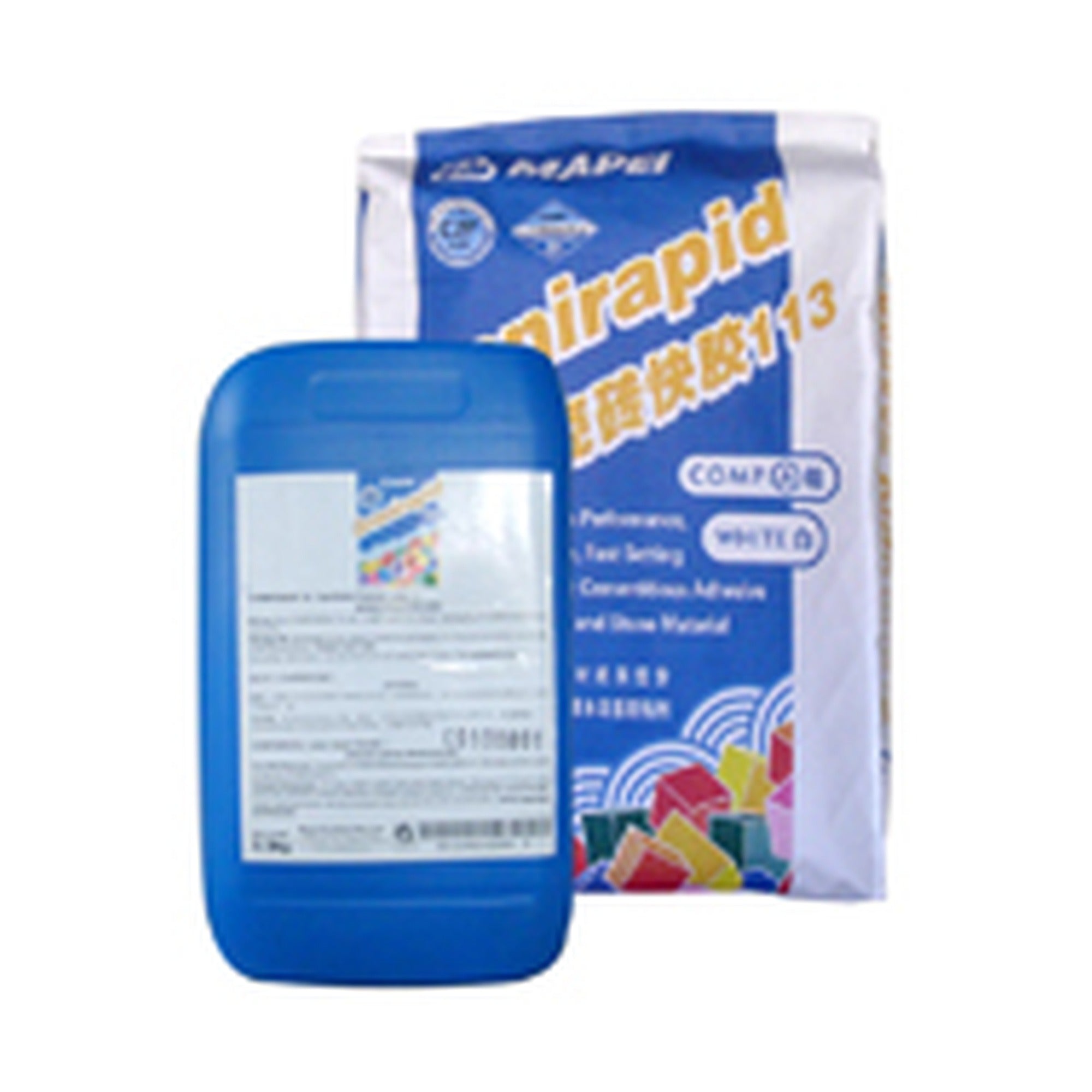 MAPEI Granirapid dvousložkové rychletvrdnoucí cementové lepidlo na obklady a dlažby bílá / 28 kg