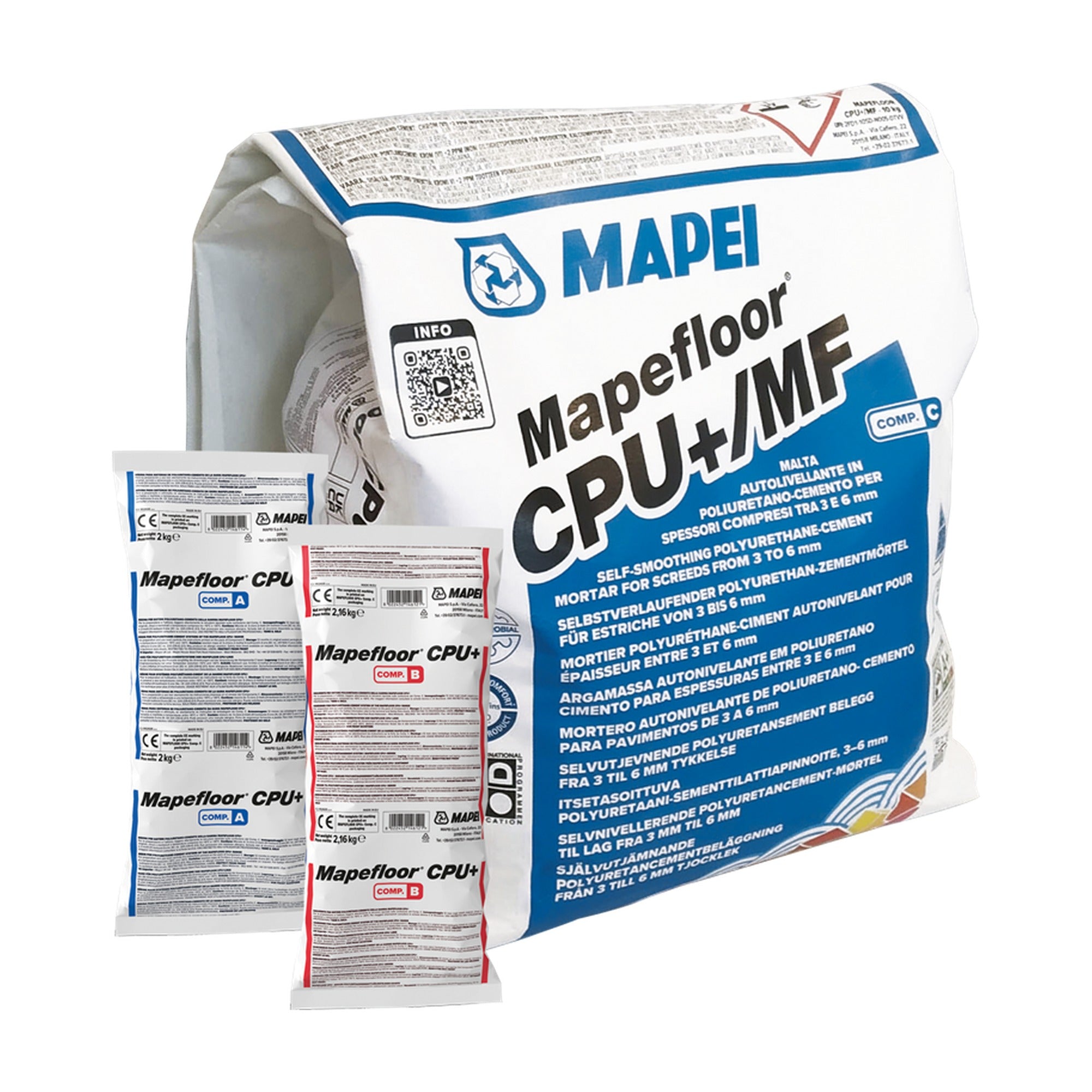 MAPEI Mapefloor CPU+/MF samonivelační polyuretan-cementová stěrka pro průmyslové podlahy 28.32 kg