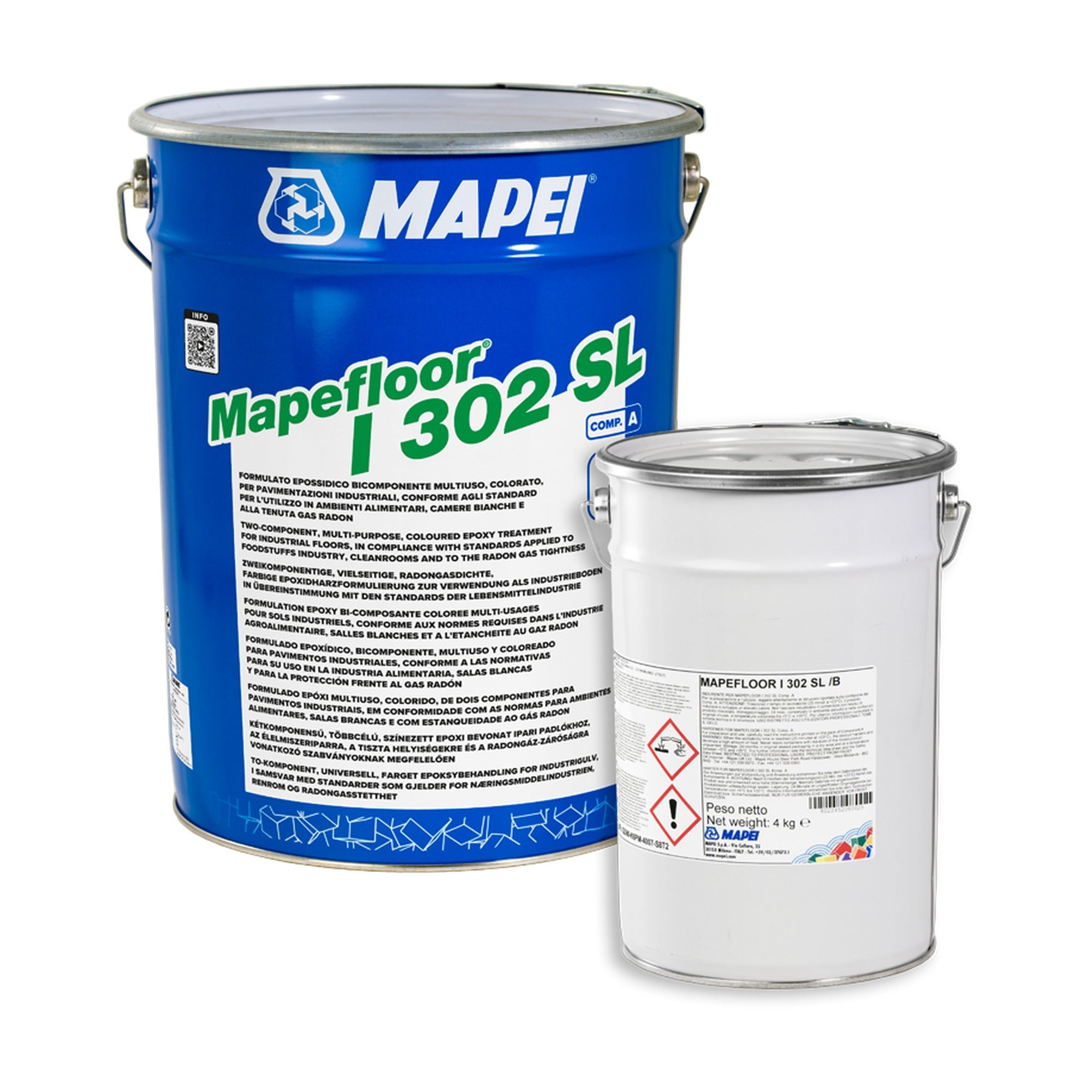 MAPEI Mapefloor I 302 SL dvousložková epoxidová stěrka na průmyslové podlahy 20 kg