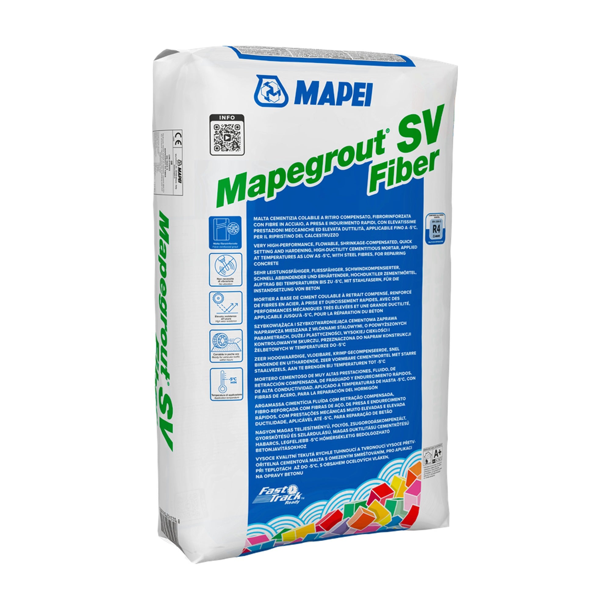 MAPEI Mapegrout SV Fiber opravná malta na beton s ocelovými vlákny 25 kg