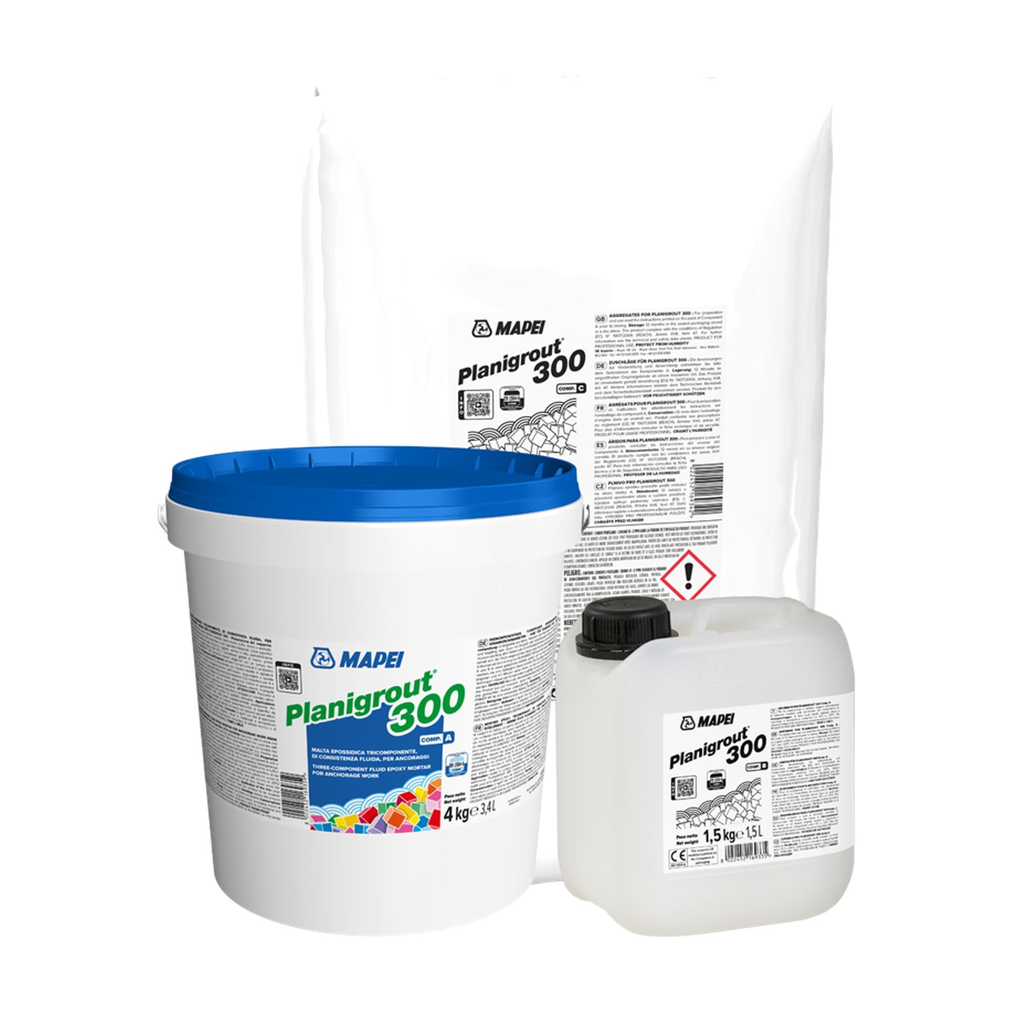 MAPEI Planigrout 300 třísložková epoxidová malta pro kotvení prvků a opravy betonu 30,5 kg