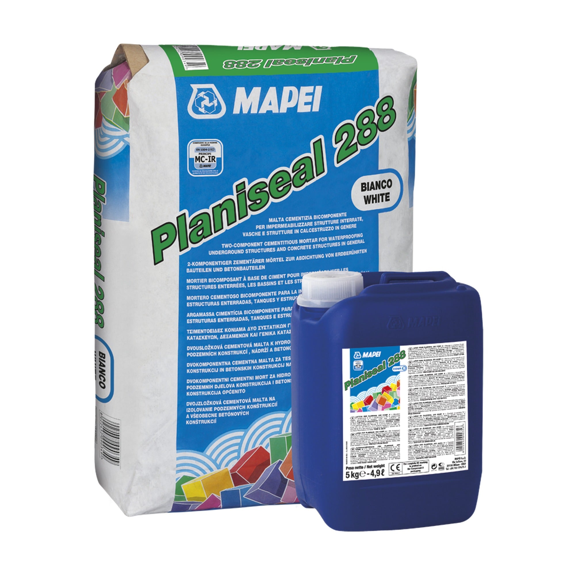 MAPEI Planiseal 288 dvousložková cementová malta k hydroizolaci podzemních konstrukcí 25 kg