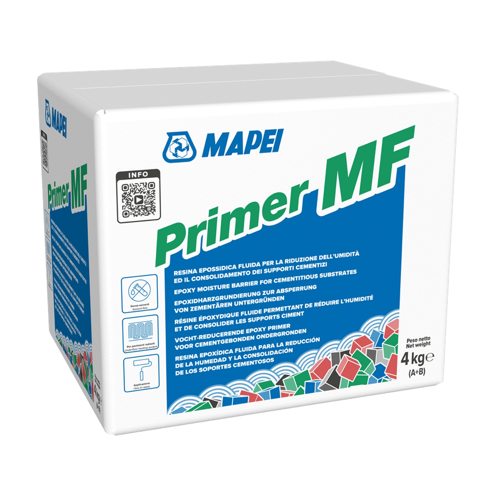 MAPEI Primer MF dvousložkový epoxidový penetrační nátěr bez rozpouštědel 4 kg (složka A 3 kg + složka B 1 kg)