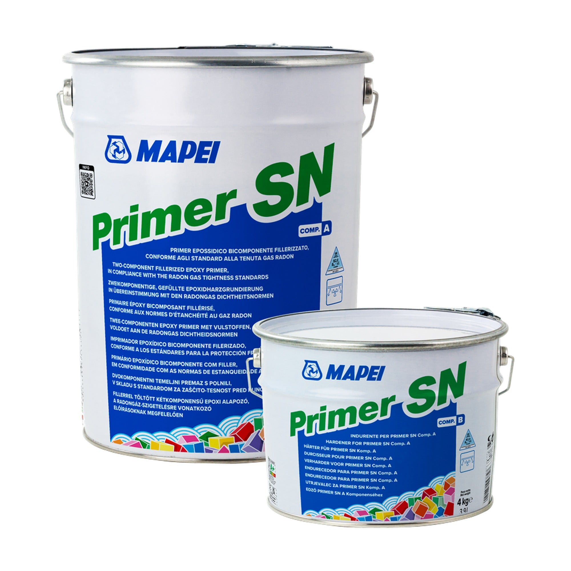 MAPEI Primer SN dvousložkový epoxidový penetrační nátěr s plnivem těsnicí vrstva radonu 5 kg (složka A 4 kg + složka B 1 kg)