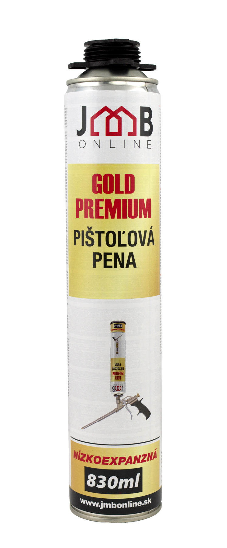 JMB Gold premium montážní nízkoexpanzní polyuretanová pěna pistolová 830 ml